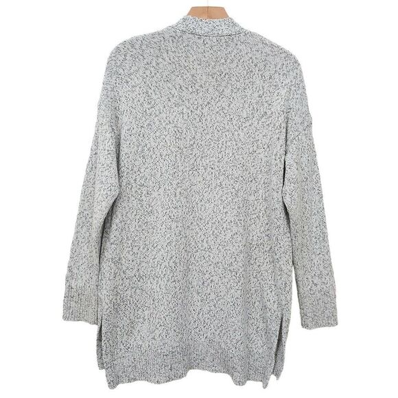Madewell Open Cardigan Sweater Womens Small Gray Marled Long Sleeve 100% Cotton - Picture 2 of 13